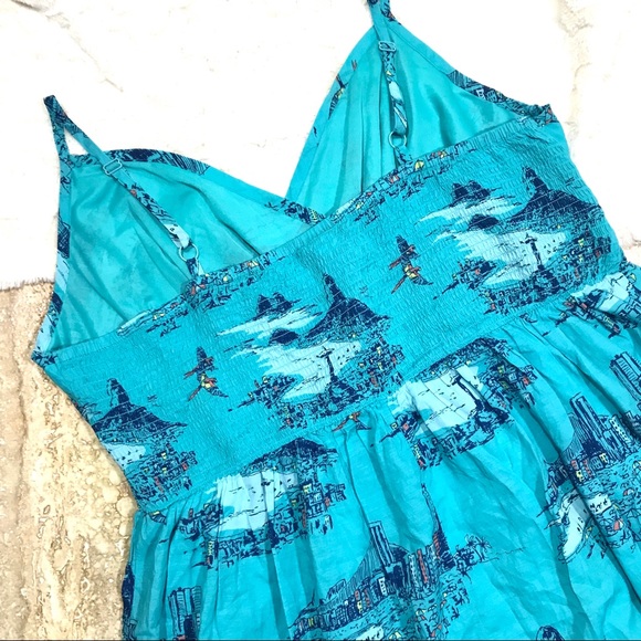 Turquoise Rio Print Sundress - Picture 4 of 7